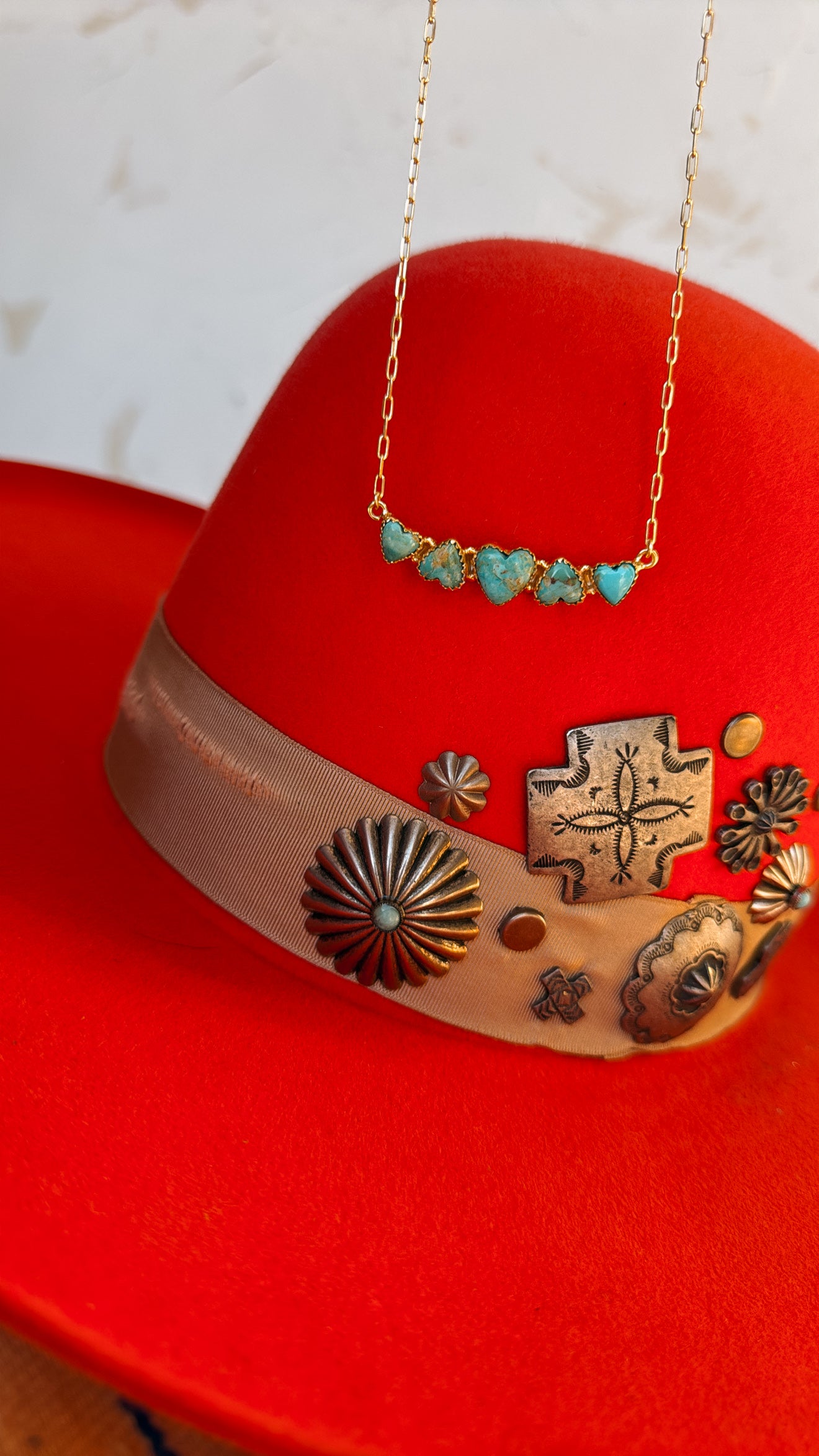 Rainbow Heart Gold Necklace