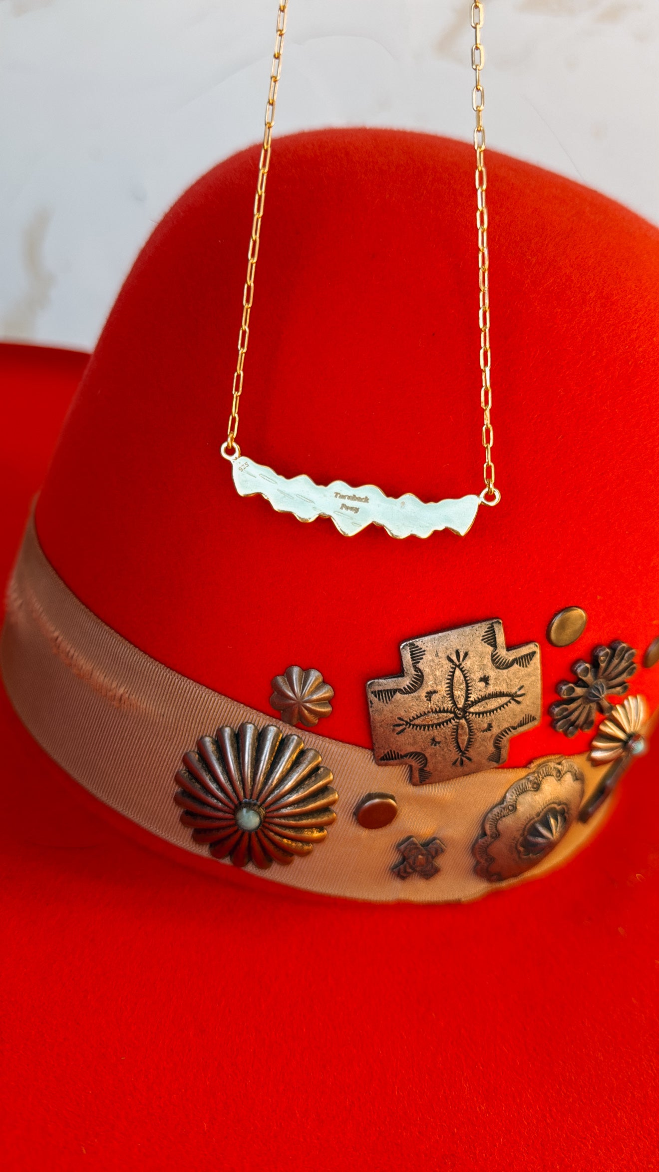 Rainbow Heart Gold Necklace