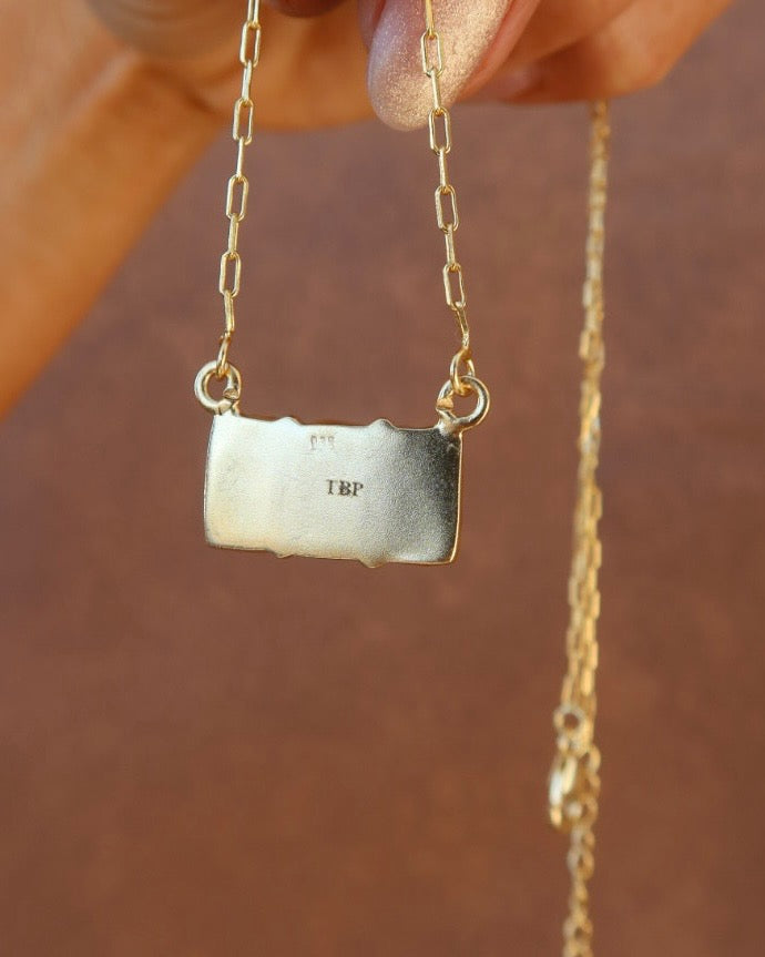 Triple Turquoise Bar Necklace