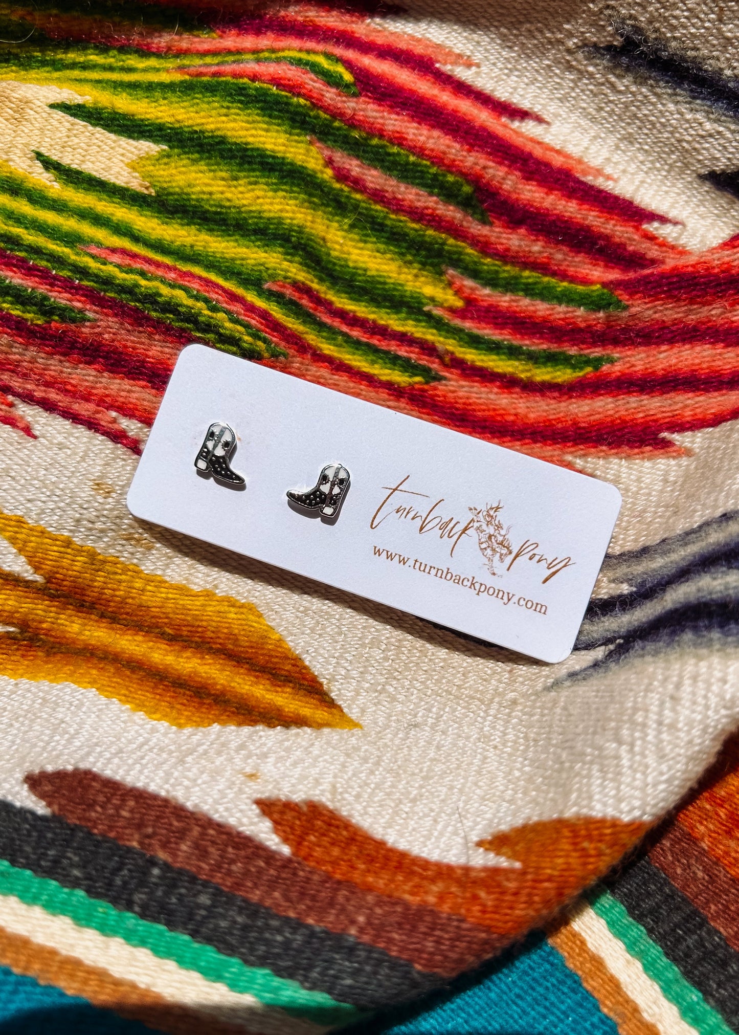 Kickin' It Silver Studs - Turnback Pony ™ - Earring