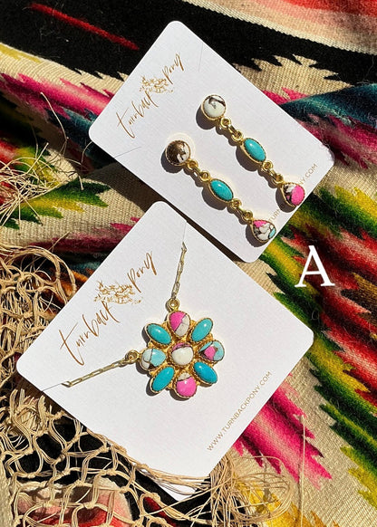 Lydia Set - Turnback Pony ™ - Necklace earring set