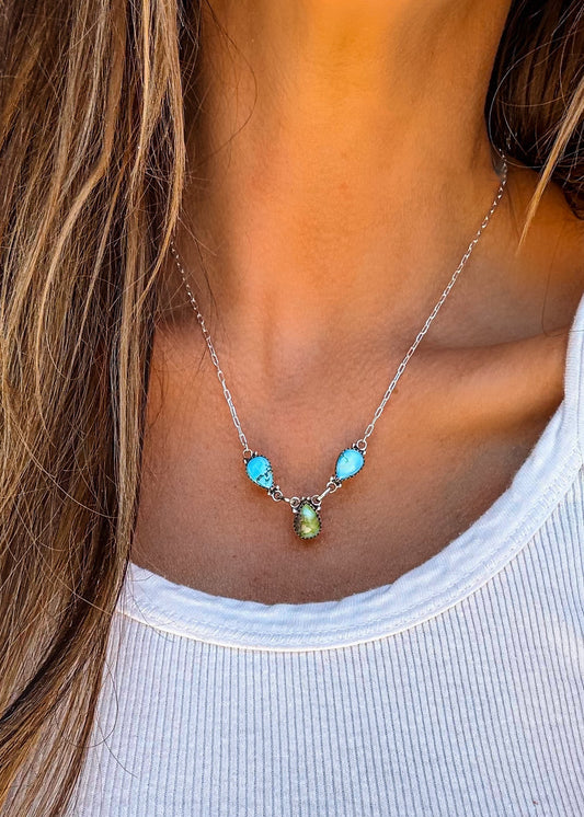 Greylin Necklace (Pick Your Stone) - Turnback Pony ™ - Necklace