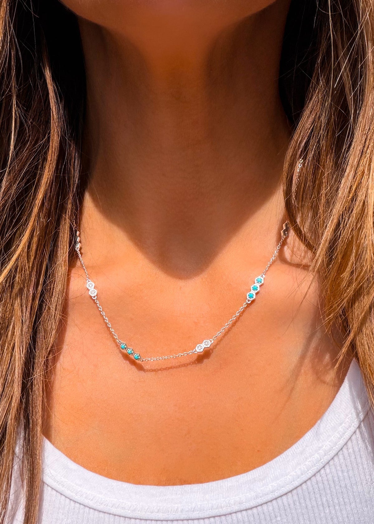 Kendall Diamond Necklace Silver - Turnback Pony ™ - Necklace