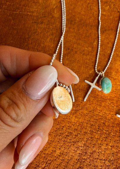 He Lives Silver (Turquoise) Necklace - Turnback Pony ™ - Necklaces