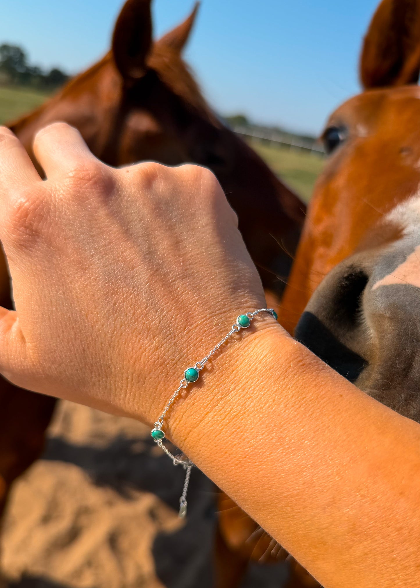 Dainty Turquoise Pony Club Bracelet - Turnback Pony ™ - Bracelet