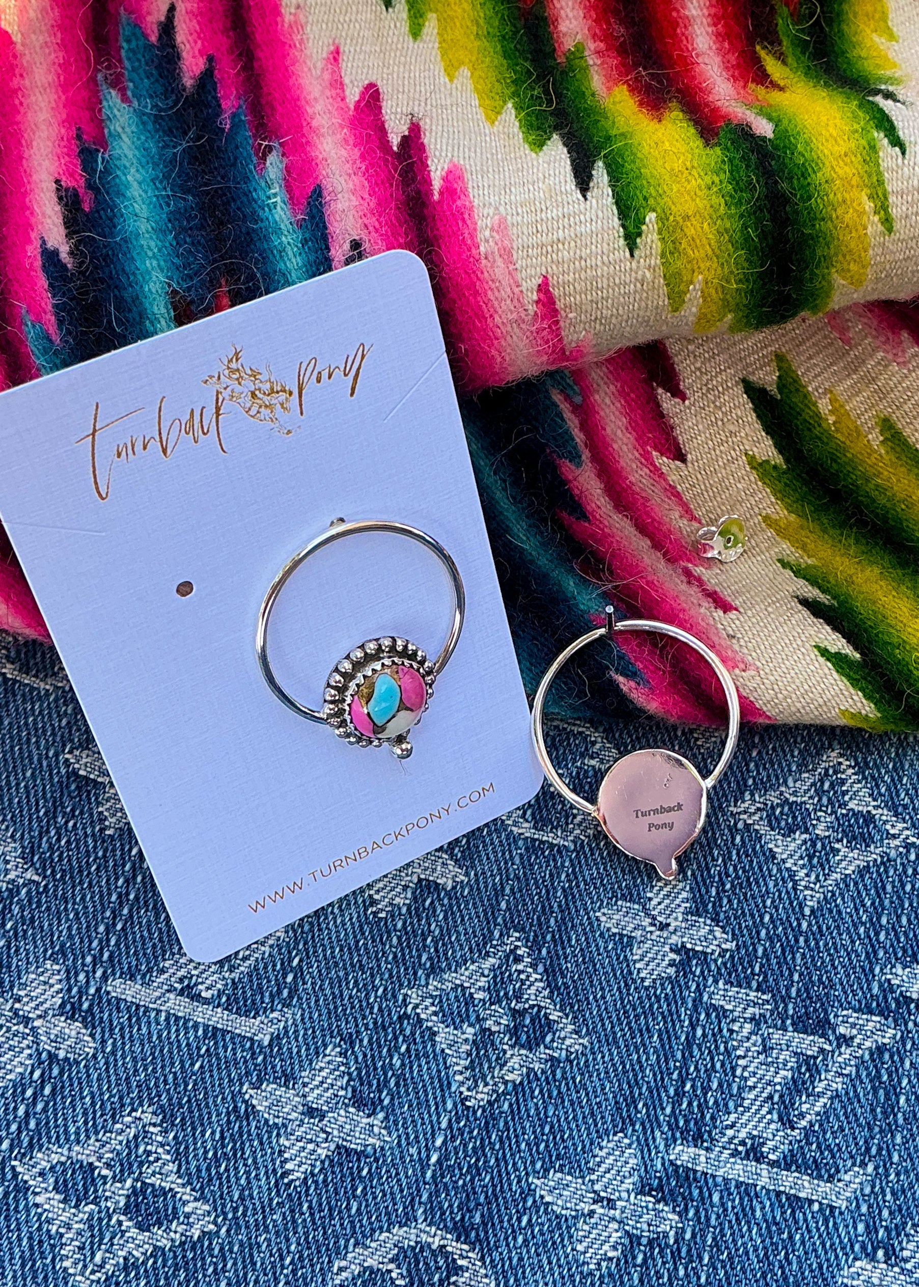 Doodle Hoops (Mostly Pink) - Turnback Pony ™ - Earrings