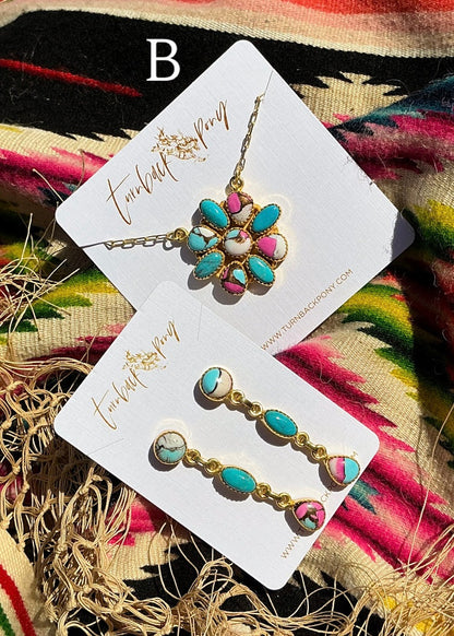 Lydia Set - Turnback Pony ™ - Necklace earring set
