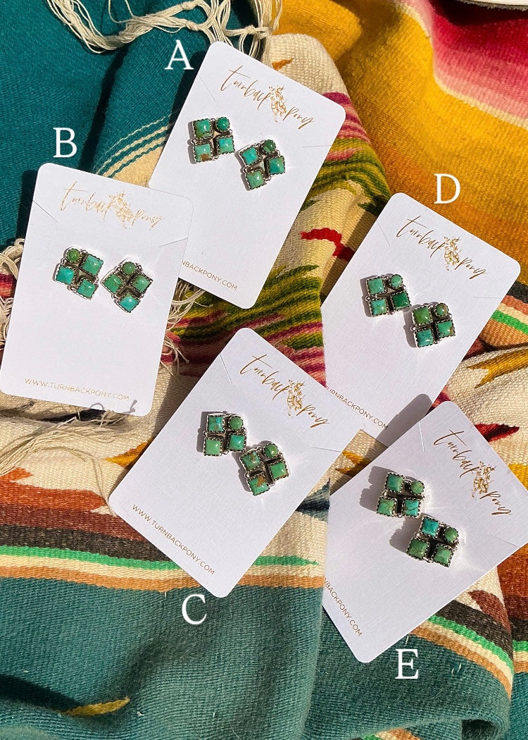 Peruvian Studs - Turnback Pony ™ - Earrings