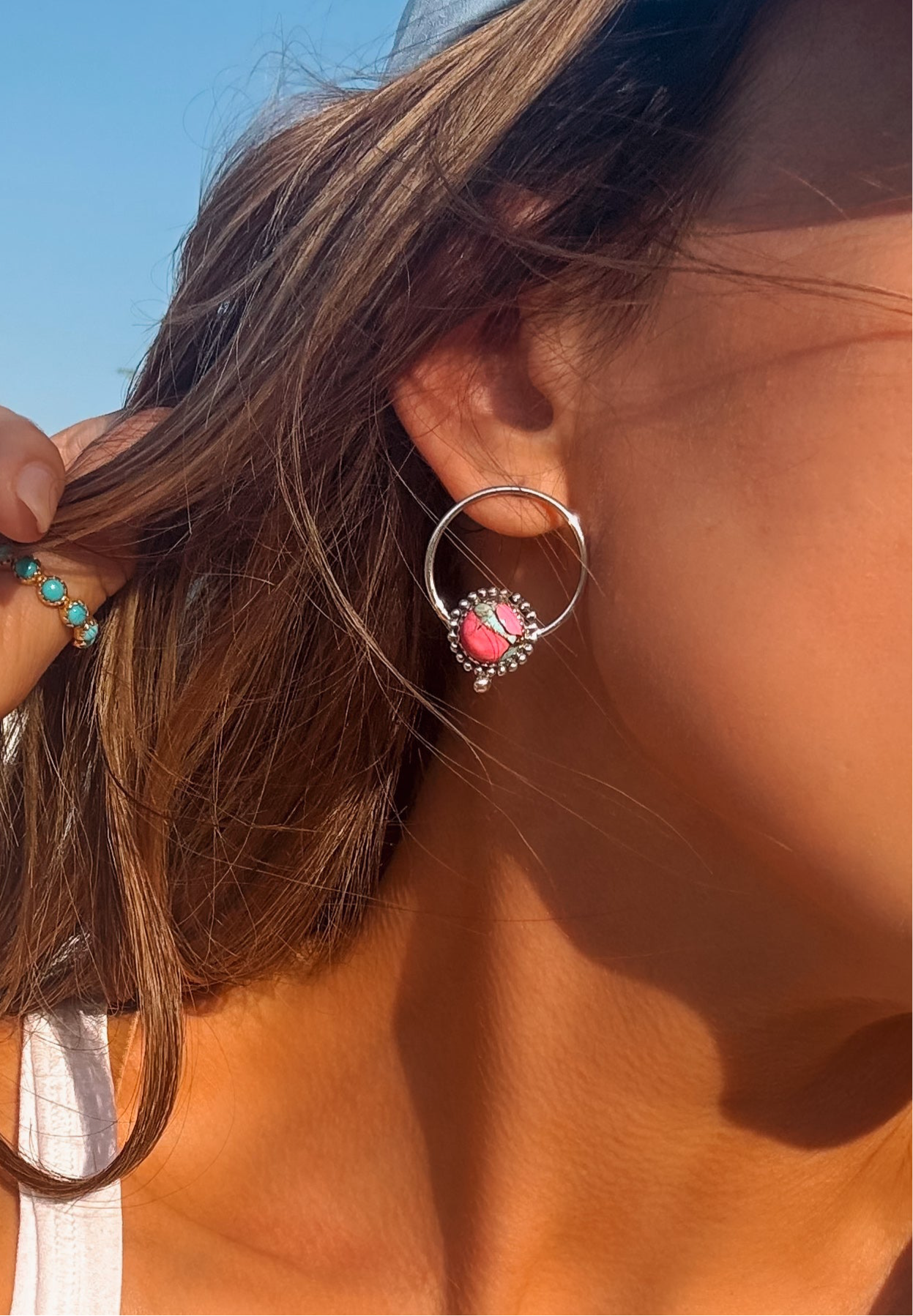 Doodle Hoops (Mostly Pink) - Turnback Pony ™ - Earrings