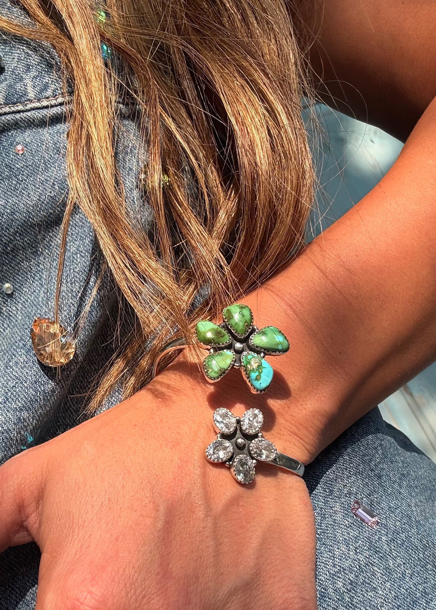 Mela Silver Cuff - Turnback Pony ™ - Bracelets