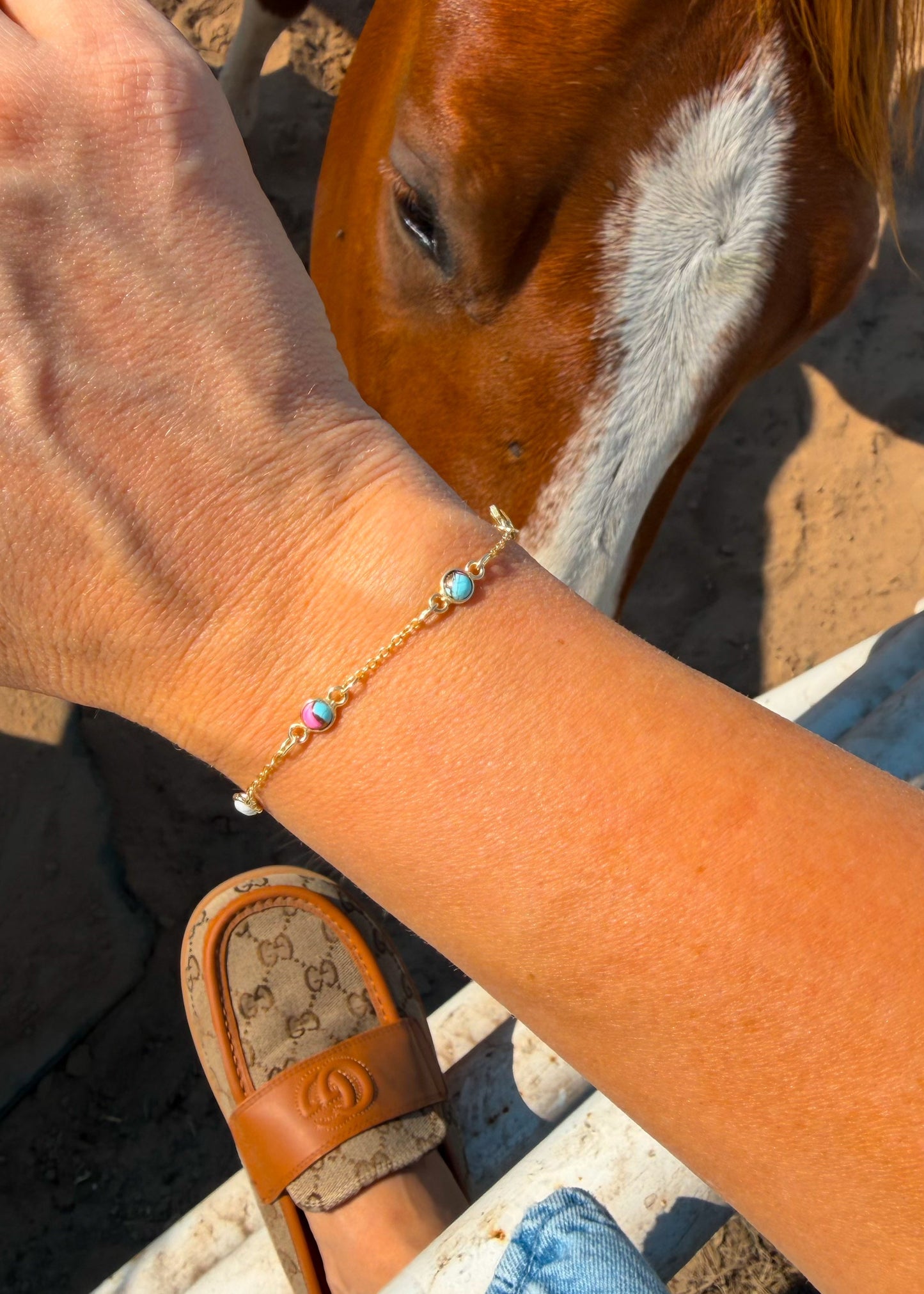 Dainty Cotton Candy Pony Club Bracelet - Turnback Pony ™ - Bracelet