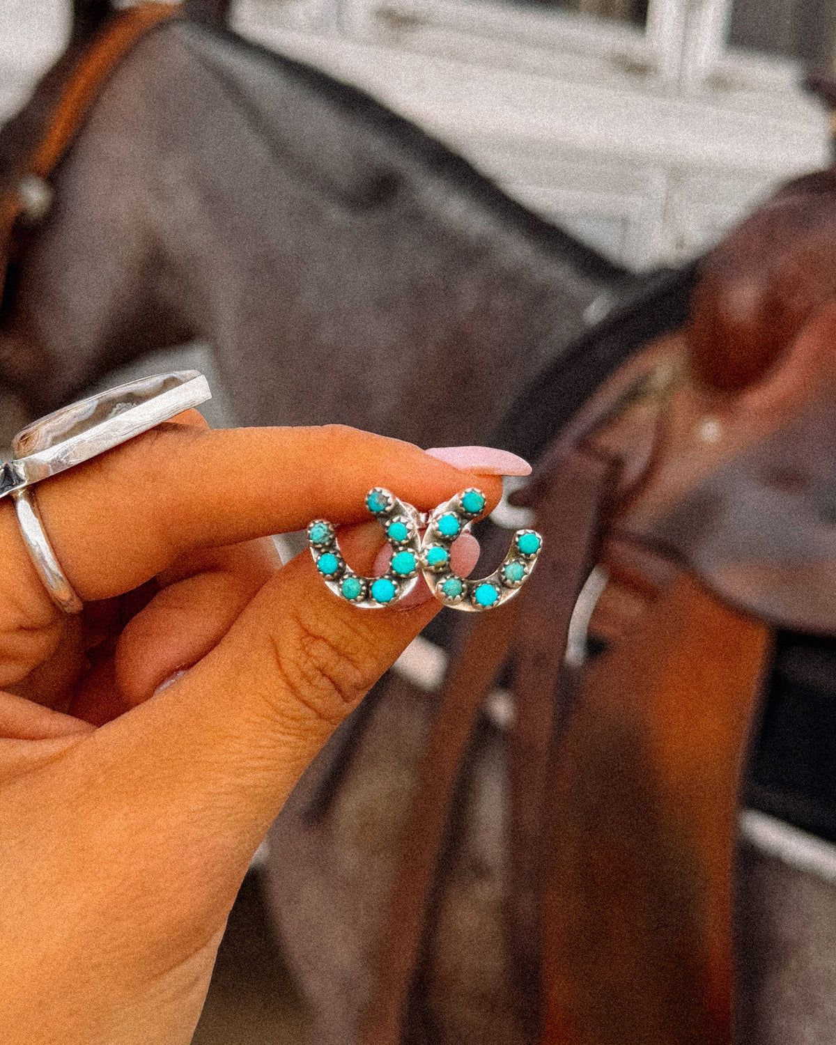 Horseshoe Earrings - Turnback Pony ™ - Earring