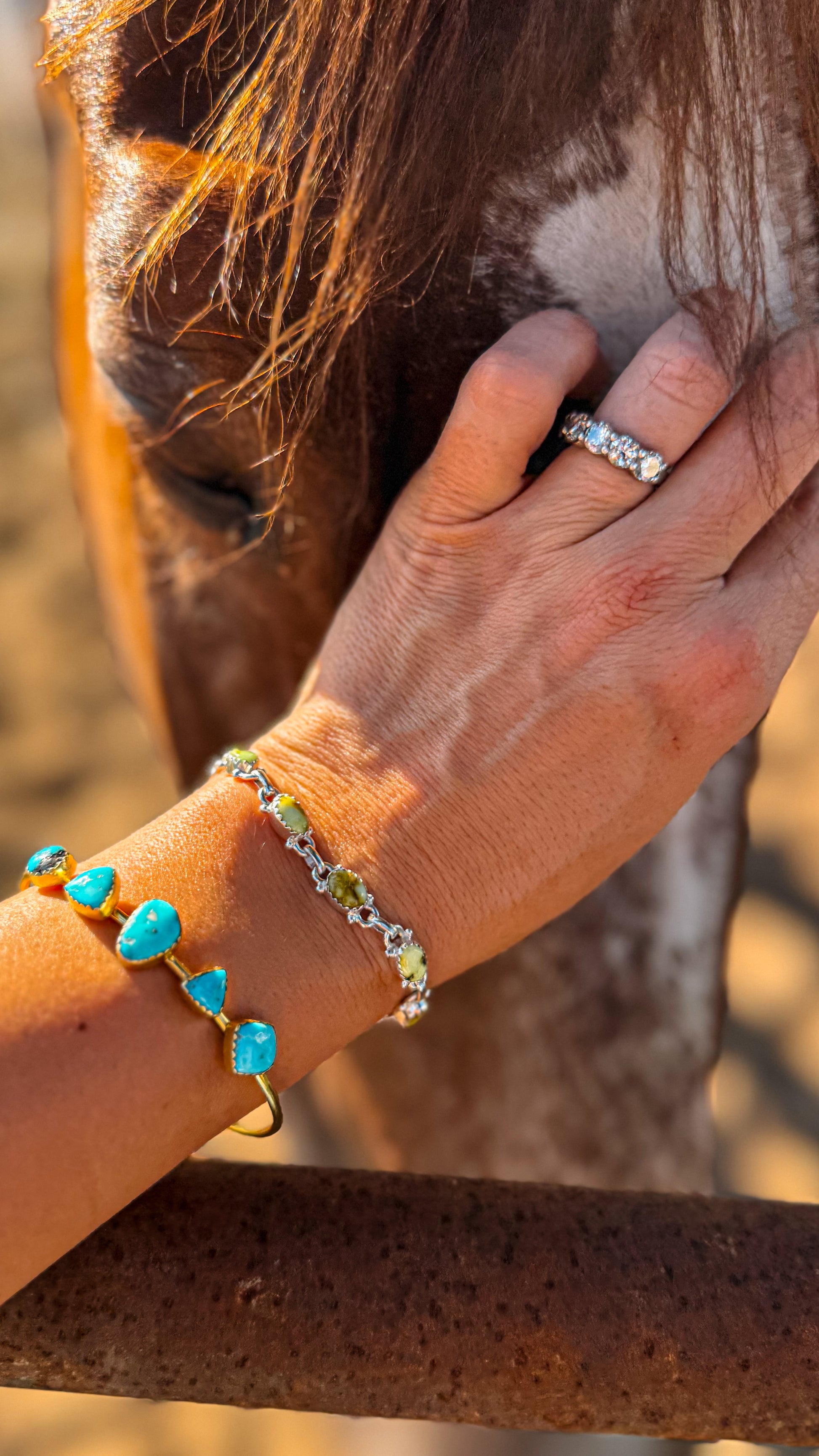 Sage & Silver Bracelet - Turnback Pony ™ - Bracelets