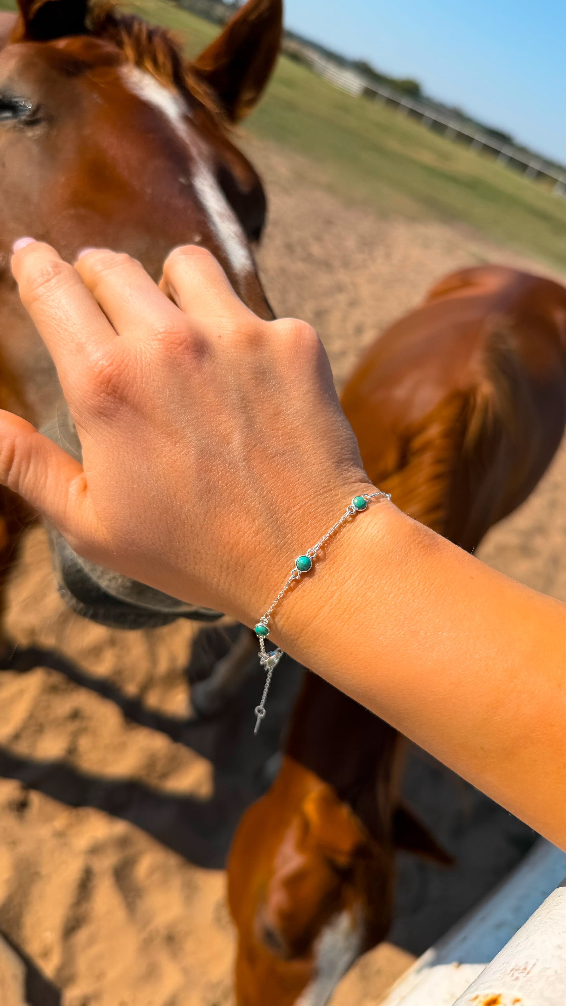 Dainty Turquoise Pony Club Bracelet - Turnback Pony ™ - Bracelet