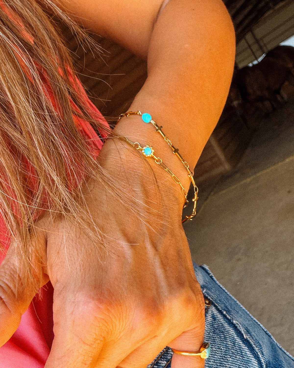 Cross with Turquoise Bracelet - Turnback Pony ™ - 