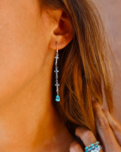 Cross Earrings - Turnback Pony ™ - 