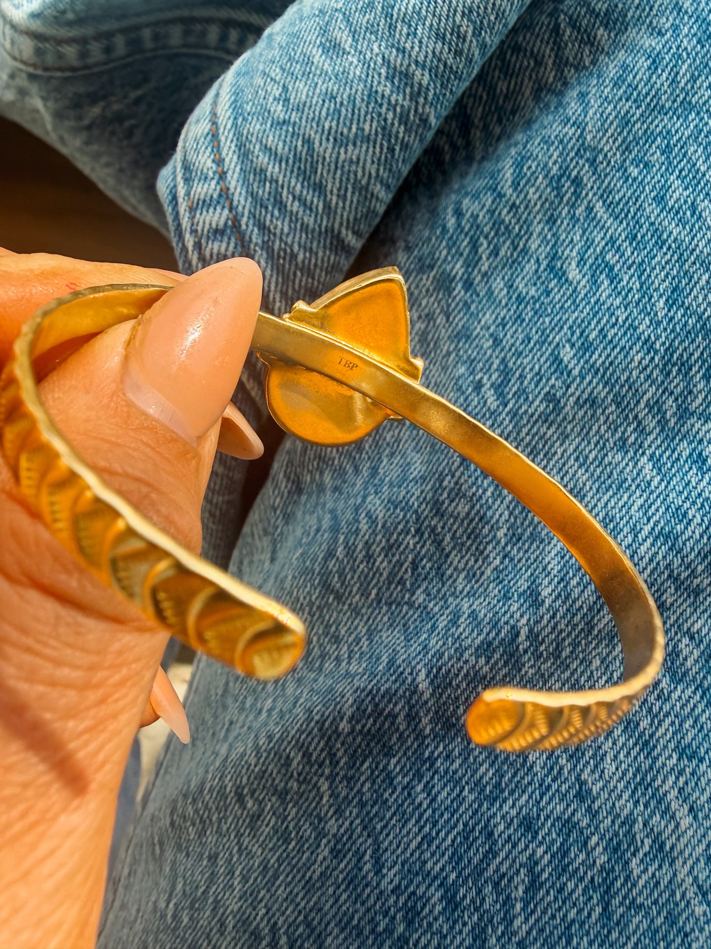 Bristle Gold Cuff - Turnback Pony ™ - Bracelet