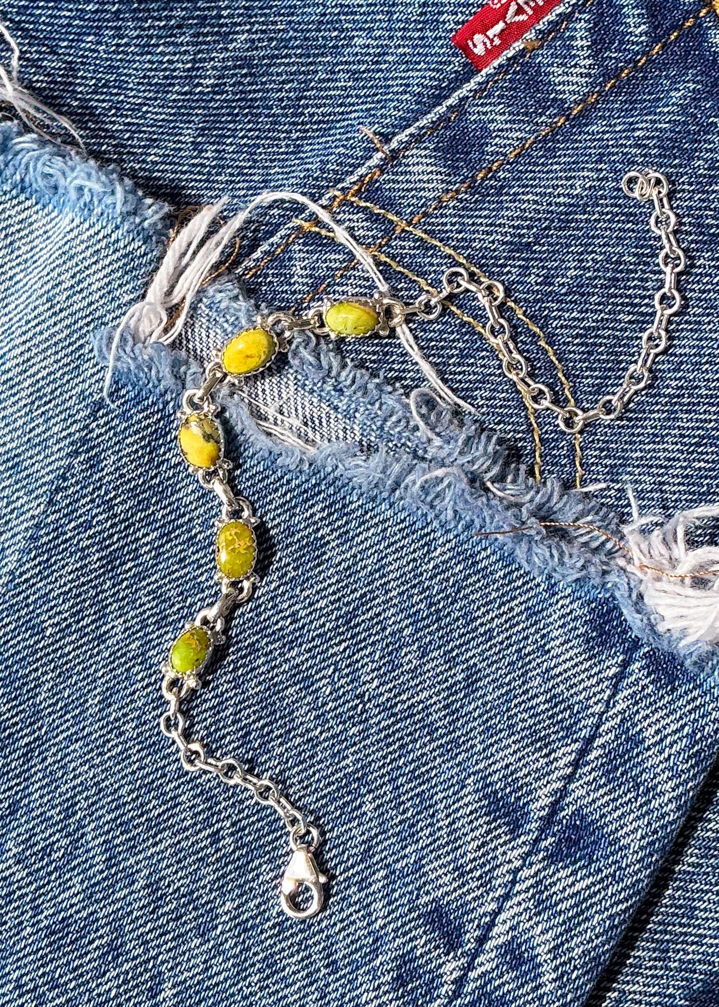 Sage & Silver Bracelet - Turnback Pony ™ - Bracelets