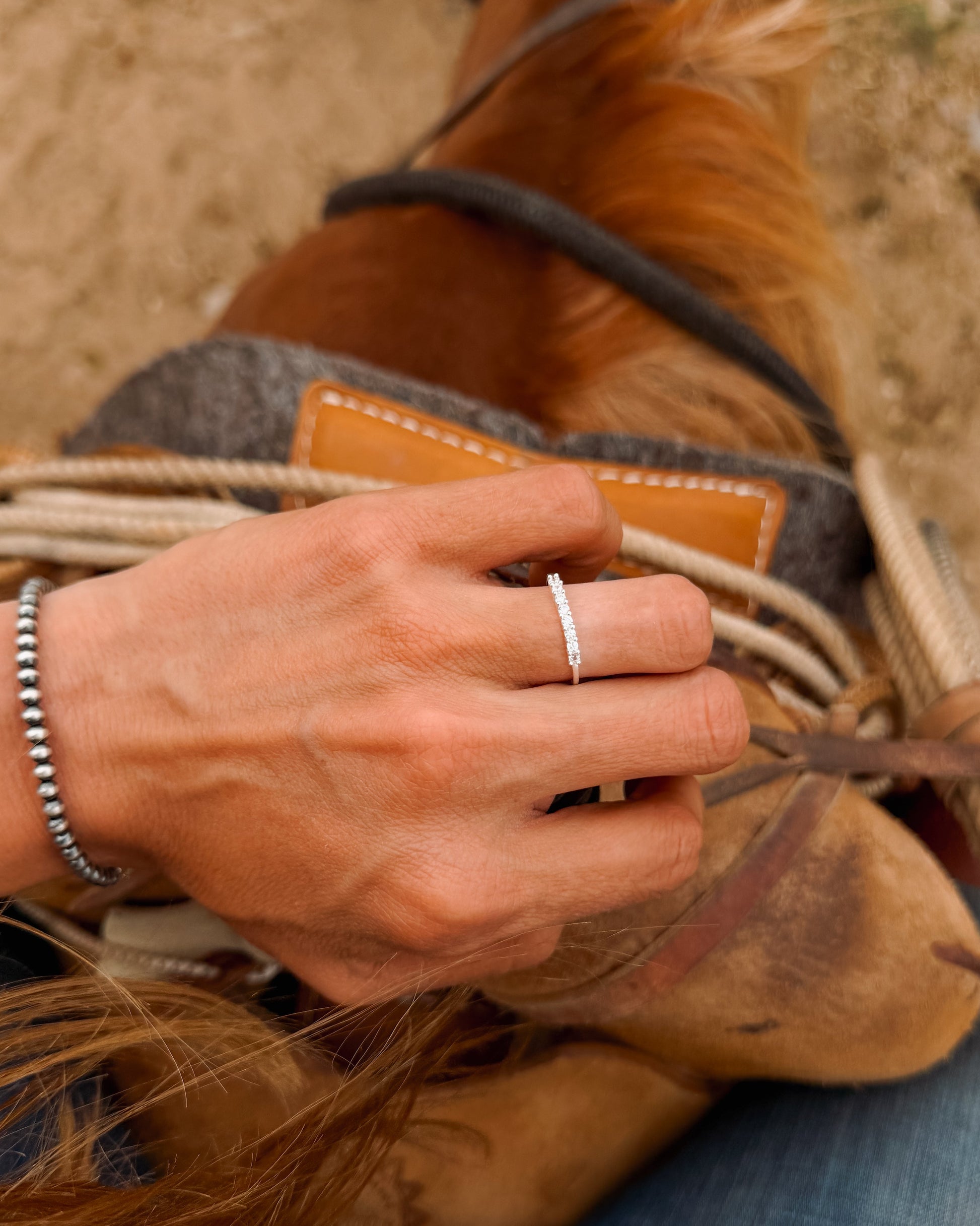 Charlotte Sterling Silver Ring - Turnback Pony ™ - 