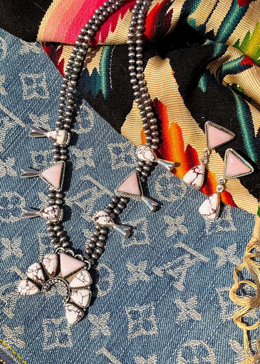 Velvet Squash Set - Turnback Pony ™ - Necklace earring set