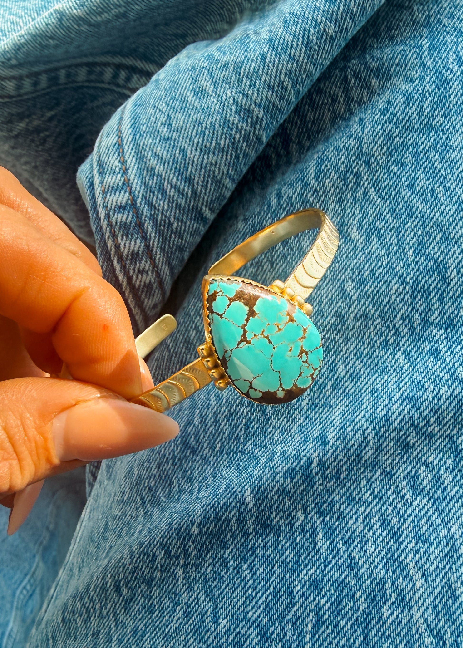 Bristle Gold Cuff - Turnback Pony ™ - Bracelet