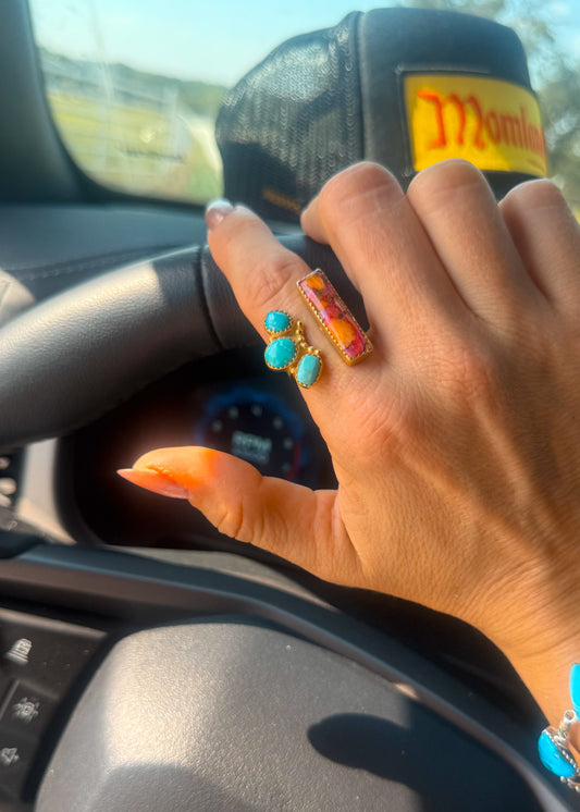 Forget-Me-Not Adjustable Ring - Turnback Pony ™ - Rings