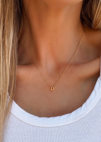 Gold Mini Everyday Horseshoe - Turnback Pony ™ - Necklace