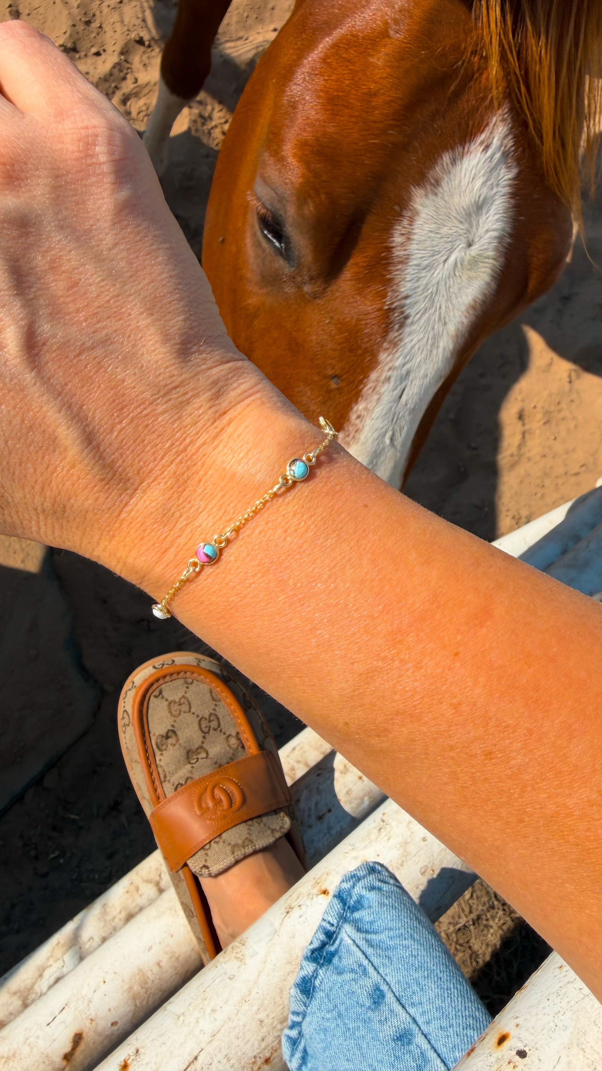 Dainty Cotton Candy Pony Club Bracelet - Turnback Pony ™ - Bracelet