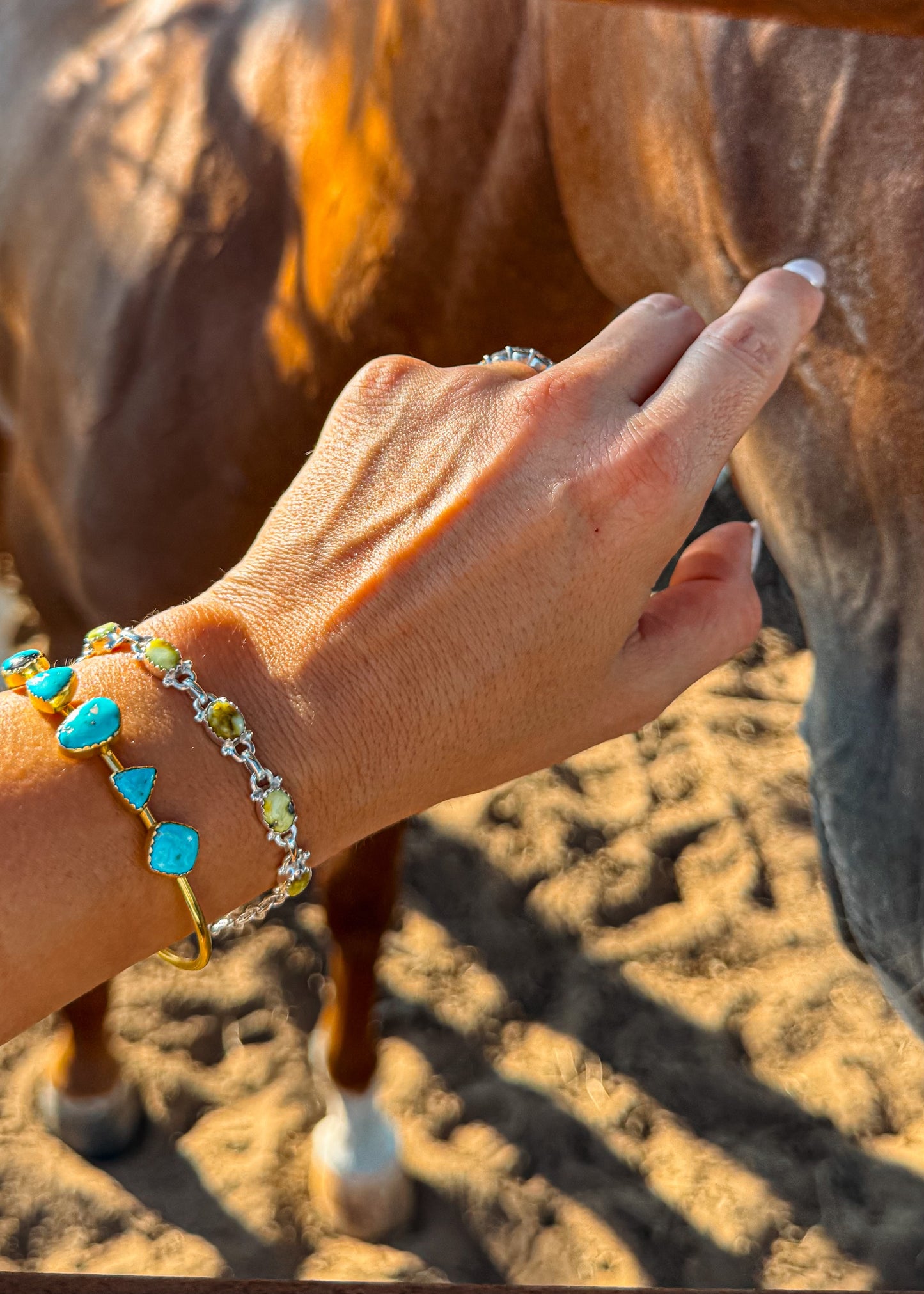 Sage & Silver Bracelet - Turnback Pony ™ - Bracelets