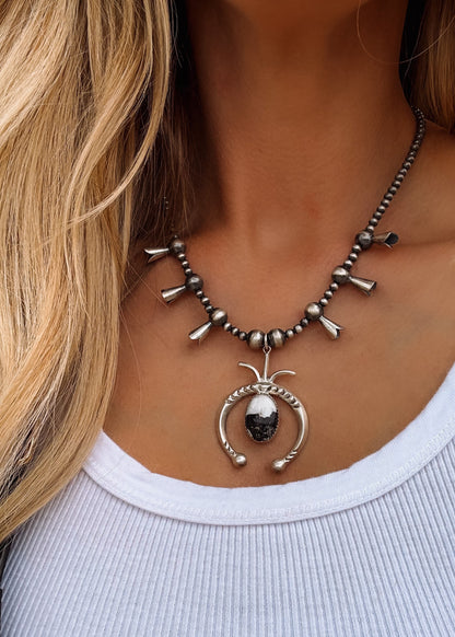Gretchen White Buffalo Squash - Turnback Pony ™ - Necklace