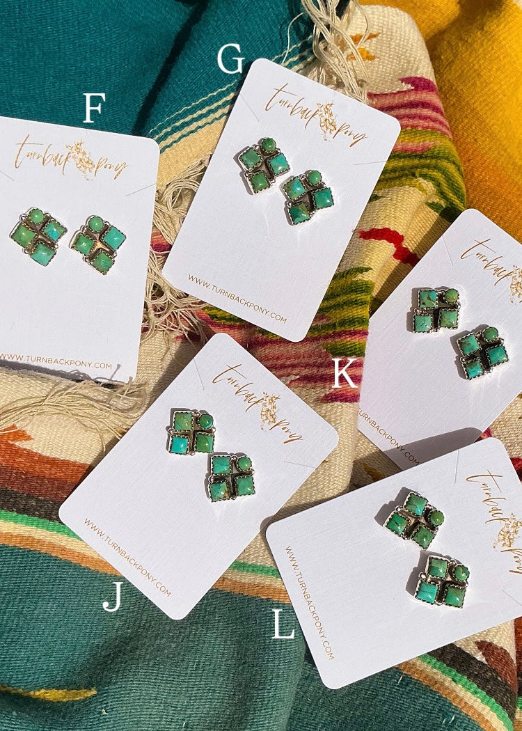 Peruvian Studs - Turnback Pony ™ - Earrings