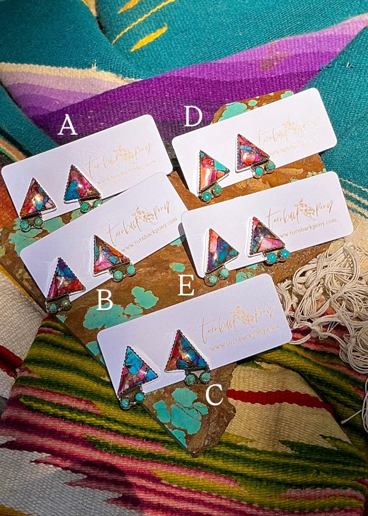 Triangle Studs - Turnback Pony ™ - Earrings