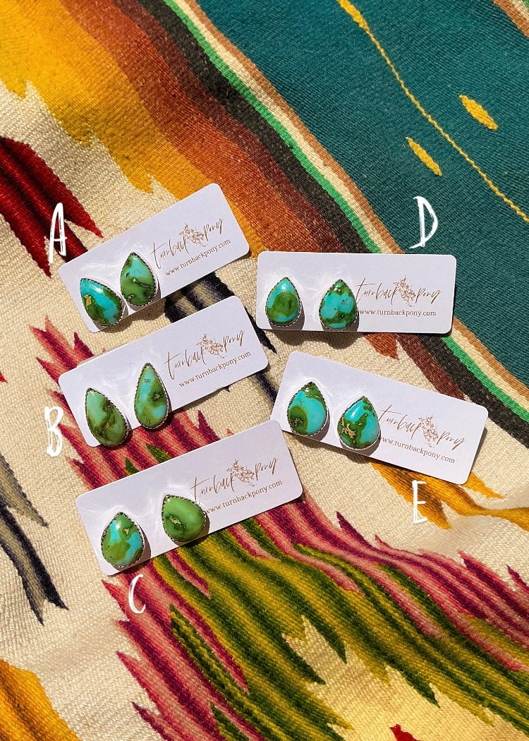 Spring Showers Studs - Turnback Pony ™ - Earrings
