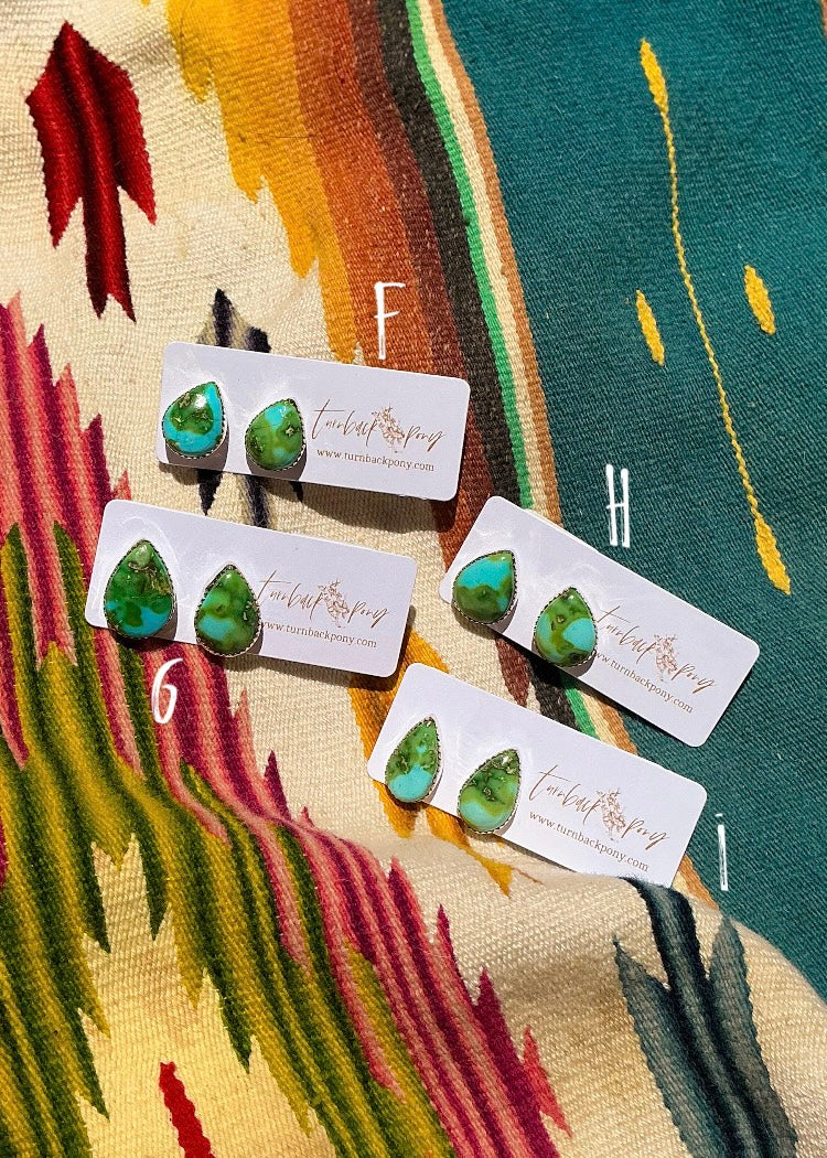 Spring Showers Studs - Turnback Pony ™ - Earrings