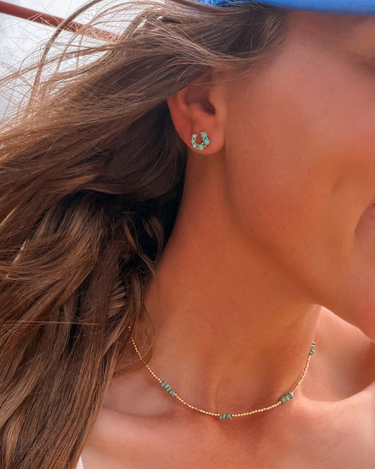 Gold 18k dipped Good Luck Studs - Turnback Pony ™ - Earring