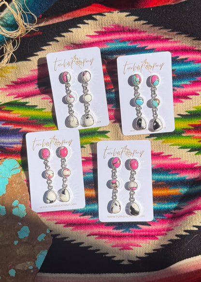 Faded Earrings (pick your stones) - Turnback Pony ™ - Earring