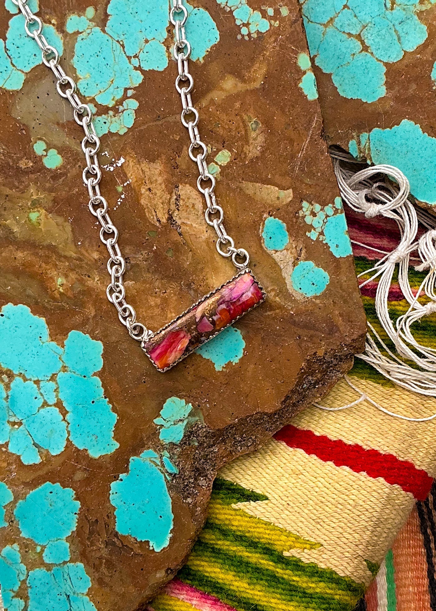 Pink Dahlia Bar - Turnback Pony ™ - Necklace