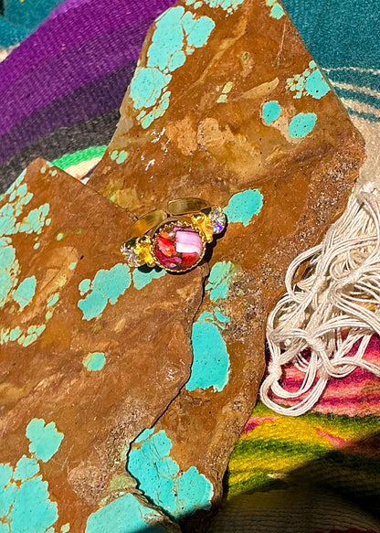 Floral Adjustable Ring - Turnback Pony ™ - Rings