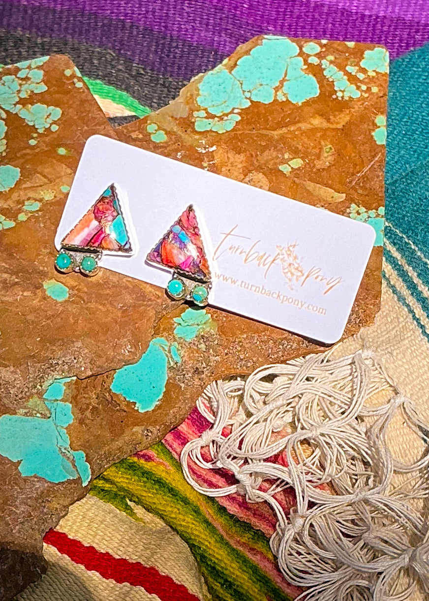 Triangle Studs - Turnback Pony ™ - Earrings