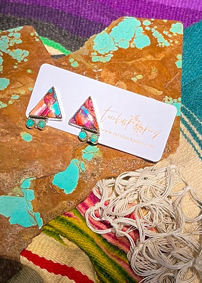 Triangle Studs - Turnback Pony ™ - Earrings
