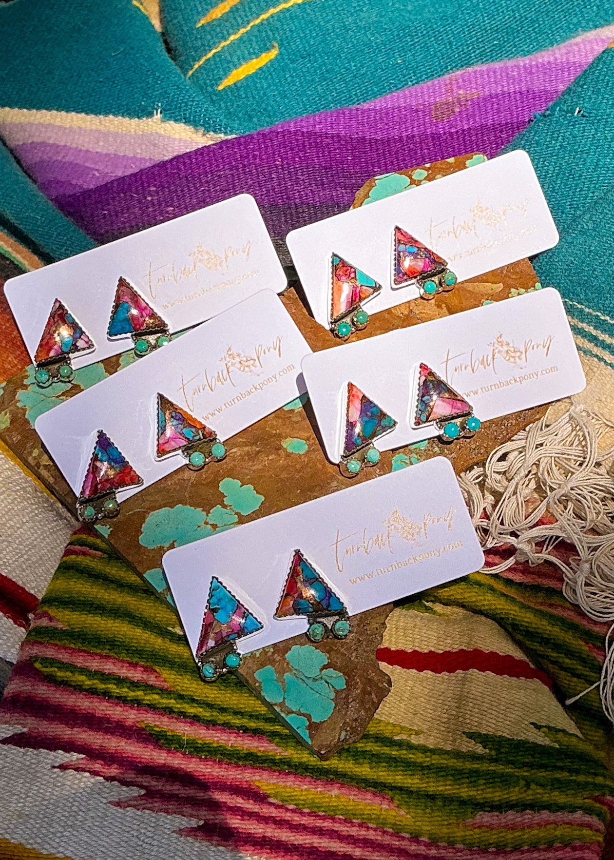 Triangle Studs - Turnback Pony ™ - Earrings