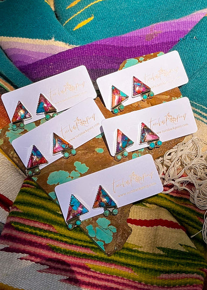 Triangle Studs - Turnback Pony ™ - Earrings