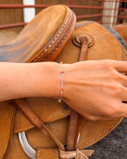 Pink Dahlia Large Pony Club Bracelet - Turnback Pony ™ - Necklace