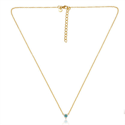 Alara Diamond and Turquoise Necklace - Turnback Pony ™ - Necklace