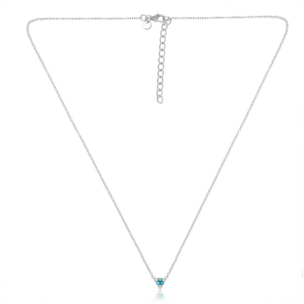 Alara Diamond and Turquoise Necklace - Turnback Pony ™ - Necklace