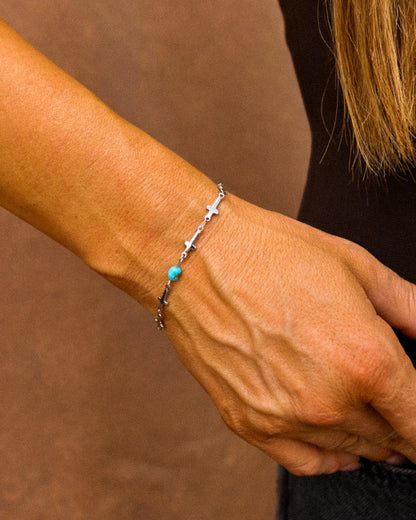 Cross with Turquoise Bracelet
