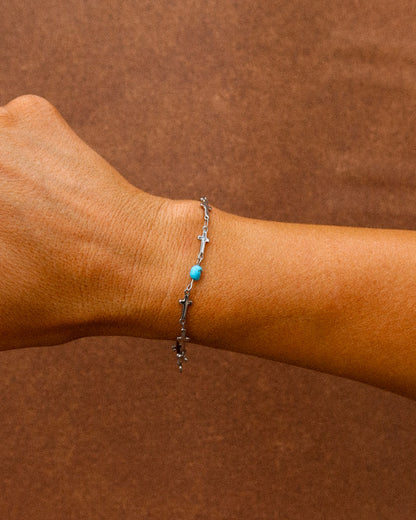 Cross with Turquoise Bracelet