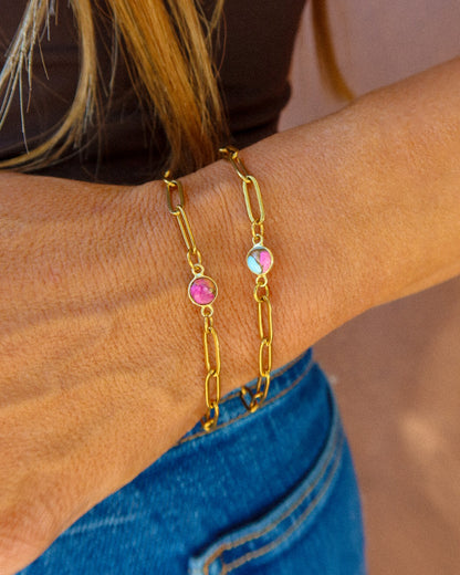 Nell Gold Paperclip Bracelet