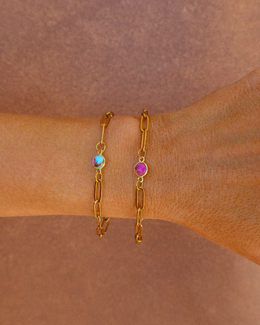 Nell Gold Paperclip Bracelet