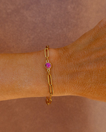 Nell Gold Paperclip Bracelet